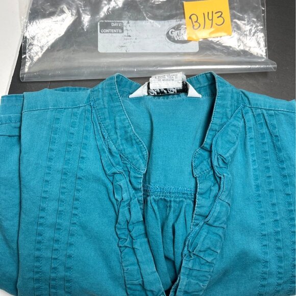 Lots of Love by Speechless Small Blue Cotton Dress/Top Short Sleeve Turquoise - Picture 9 of 9